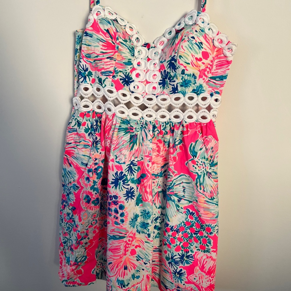 Lilly Pulitzer spaghetti strap dress. Size 0